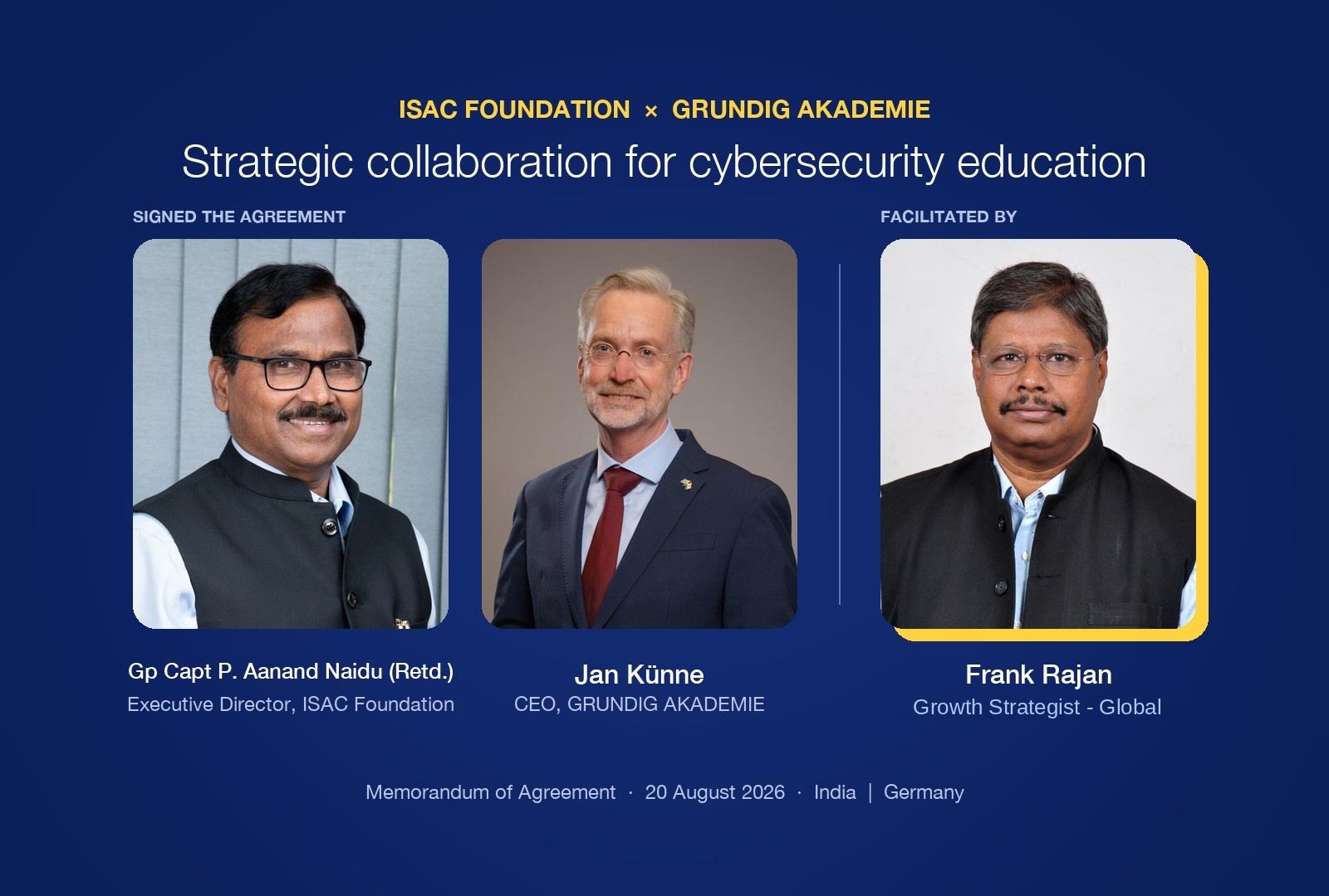 ISAC Foundation and GRUNDIG AKADEMIE Partner for Cybersecurity Training in Europe